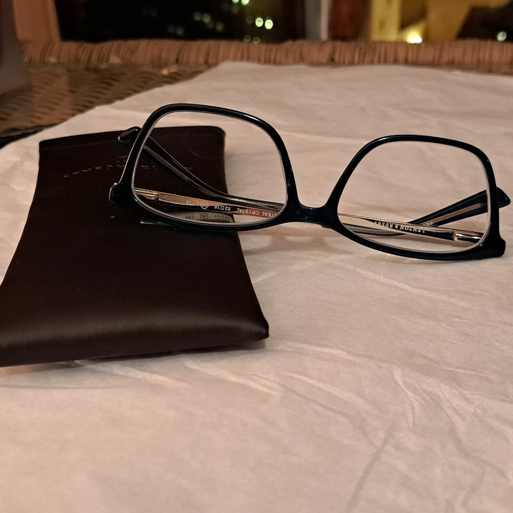 Linton & Rusby Glasses Frames. Colorblock Forest Greens With Goldtone Arms.